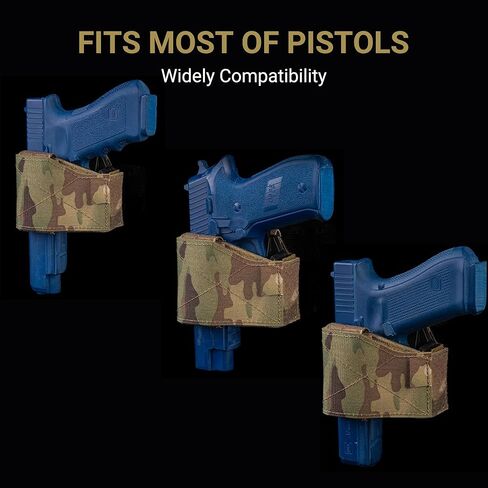 حافظة تكتيكية عالمية لليد اليسرى من UniPro GB-95، نمط MC، نايلون 500D مع غلاف صلب، متوافق مع MOLLE، 4.33x3.94x2.17 بوصة in Kuwait