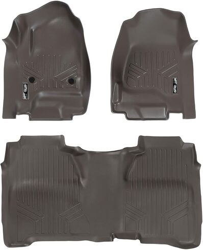 SMARTLINER Custom Fit Floor Mats 2 Row Liner Set Compatible with 2019-2025 Chevrolet Silverado 1500 in Saudi Arabia