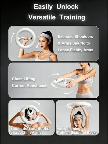 معدات تمرين الذراع للنساء، تزيل الأذرع المترهلة، حلقة لا متناهية للذراعين، مدرب ساعد ذراع اليد بزاوية 360 درجة، جهاز رفع الذراع لصالة الألعاب الرياضية المنزلية، أرجوحة كرة تخفيف الكتف in Kuwait