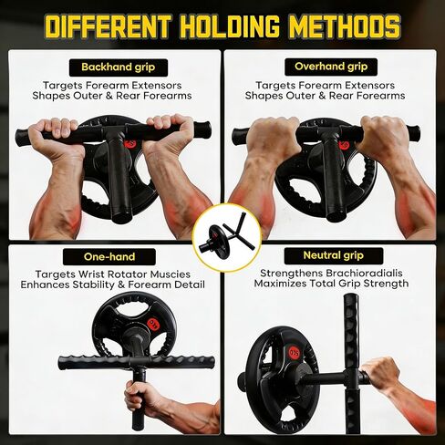 مدرب قوي لساعد الذراع ومقوي للمعصم، مدرب بمقبض من سبائك الصلب قابل للتعديل مع مقبض ومشبك مانع للانزلاق، جهاز تمرين الساعد المحمول للمنزل والمكتب وصالة الألعاب الرياضية للرجال والنساء in Kuwait