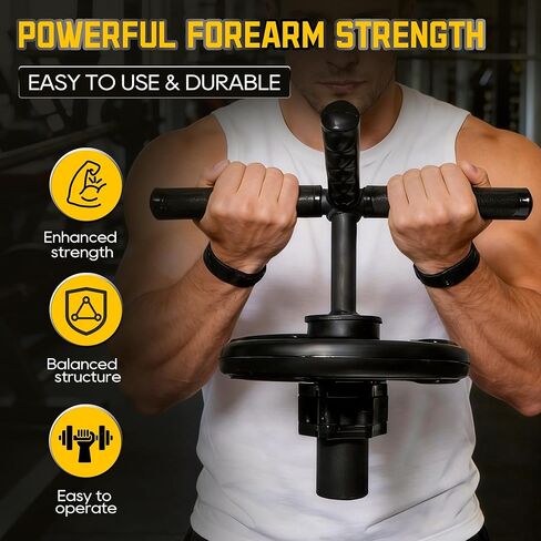 مدرب قوي لساعد الذراع ومقوي للمعصم، مدرب بمقبض من سبائك الصلب قابل للتعديل مع مقبض ومشبك مانع للانزلاق، جهاز تمرين الساعد المحمول للمنزل والمكتب وصالة الألعاب الرياضية للرجال والنساء in Kuwait