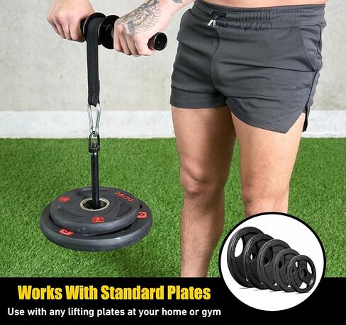 Elite Forearm Strengthener, Forearm Roller with 2x10lbs Sand Plates, Plates Holder & Adjustable Straps, Thick Anti-Slip Handle, Forearm Exerciser, Wrist Roller, Arm Blaster, Hand Grip Strengthener in Saudi Arabia