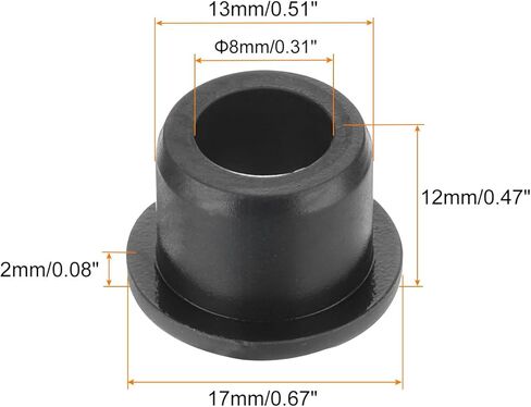 20Pcs T Shape Rubber Grommet Mount Dia 13mm ID 8mm H 12mm Black Seal Protection Cable Grommets Flexible for Cable Pipe in Saudi Arabia