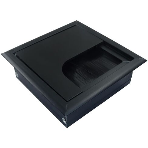 Cable Grommet, 160mm x 80mm Rectangle Hole Cover for Desk Organizers, Black Desk Grommet Hole Cover for Computer Desk Table in Saudi Arabia