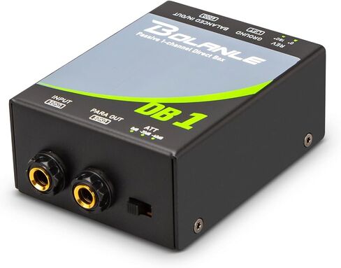 Bolanle Passive 2-Channel Direct Box Stereo DI for Guitar, Bass & Synths Hum Eliminator, Ground Loop Noise Reducer, Reamp Function XLR Balanced Output for Studio & Live Performance in Kuwait