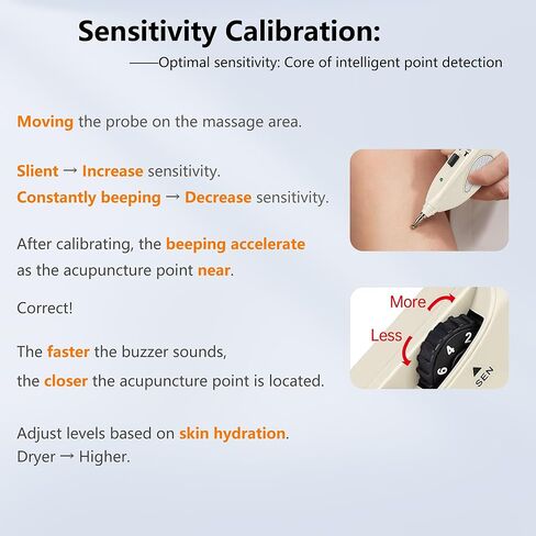 قلم ميريديان الإلكتروني للوخز بالإبر، أداة علاج نقاط الوخز الكهربائية لتخفيف الألم مع 3 رؤوس للتدليك، قابلة لإعادة الشحن in Kuwait