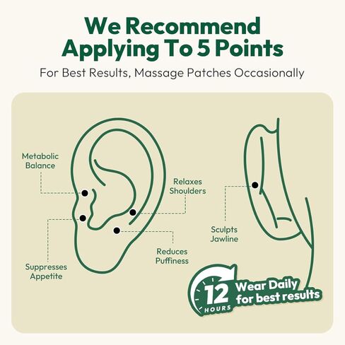 مجموعة الوخز بالإبر لبذور الأذن من فيردورا، 270 قطعة من الملصقات الأذنية مع ملاقط، تحديد الوجه وتوازن الجسم، العناية بالجمال in Kuwait