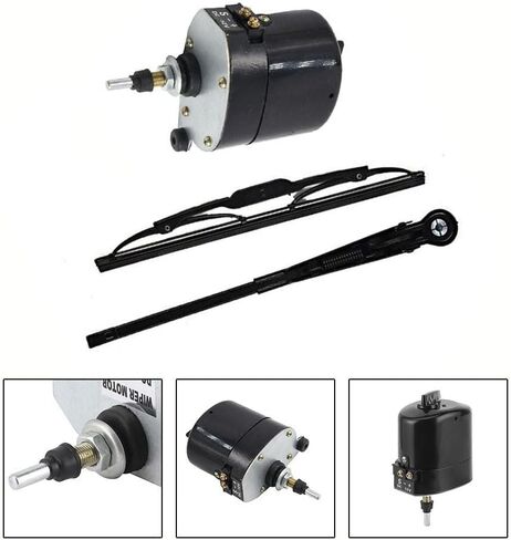 Electric Windscreen Wiper, Windscreen Wiper Motor with Arm Blades 12 V for Fishing, Boat, Caravan, RVs, Tractor (Motor),Motor in Kuwait