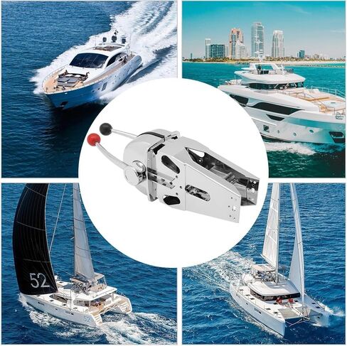 Twin Lever Marine Throttle Control - Zinc Alloy Design for Smooth Engine Operation - Top Mount, Durable & Reliable Control for Boats and Marine Applications in Saudi Arabia