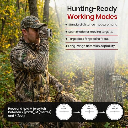 محدد مدى الجولف مع منحدر - جهاز تحديد نطاق الجولف بالليزر القابل لإعادة الشحن مع أوضاع الجولة، اهتزاز قفل العلم، استهداف المسح الضوئي - نطاق تكبير 6X - ياردات، أمتار، مكتشف مسافة القدمين للاعبي الغولف in Kuwait