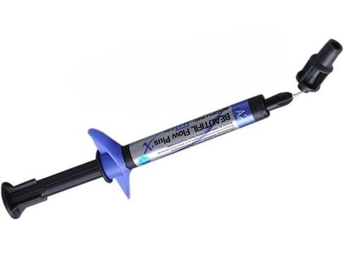 Shofu Dental YE2322, Beautifil Flow Plus X Low Flow Composite Syringe F03 A2 2.2 g, Nano S-PRG Hybrid Injectable Light-Cure Restorative Material in Kuwait
