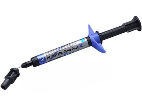 Shofu Dental YE2322, Beautifil Flow Plus X Low Flow Composite Syringe F03 A2 2.2 g, Nano S-PRG Hybrid Injectable Light-Cure Restorative Material in Kuwait