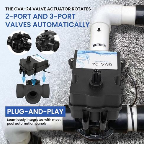 GVA-24 Pool Valve Actuator Replacement, Compatible with Hayward GVA-24, for 2-Port & 3-Port Valves in Saudi Arabia