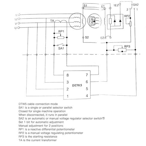 DTW 5 Voltage Regulator AVR Voltage Stabilizer High Performance Automatic Voltage Transformer for 3 Phase Brushless Generator ABS Material in Saudi Arabia
