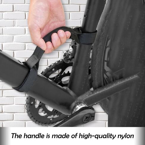 Bicycle Carrying Strap, 2 Pack Mountain Bike Frame Handle Carrying Lifter Bike Rack Strap for Road Mountain Bike, Portable and Labor-Saving, Black in Saudi Arabia