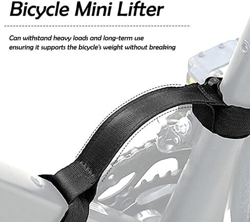 Bicycle Carrying Strap, 2 Pack Mountain Bike Frame Handle Carrying Lifter Bike Rack Strap for Road Mountain Bike, Portable and Labor-Saving, Black in Saudi Arabia