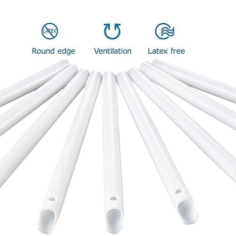 High Volume Evacuator HVE Tips - 100 HVE Suction Tips Dental Disposable - Vented Evacuation Aspirator Tips with Smooth Edges (White - 100 Pack) in Saudi Arabia