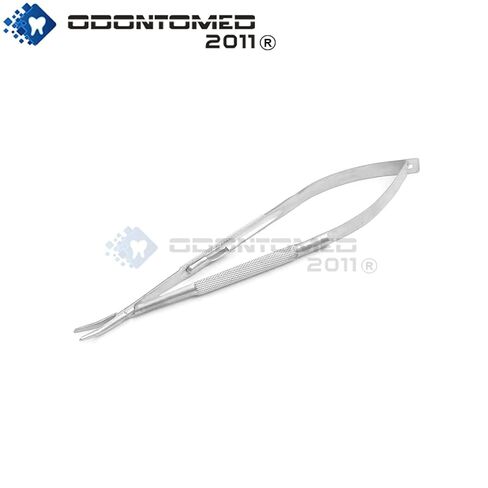 OdontoMed2011 Castroviejo Needle Holder 9" Curved with Lock Round Handle Dental Instruments ODM in Saudi Arabia
