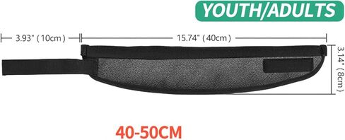 Pwshymi Protective Hockey Neck Guard Comfortable Breathable Adjustable for Ice Hockey Players and Winter Sports, Cut Proof Oxford Fabric, Black (Adult(40-50cm/15.75-19.69in,8cm/3.1in Width)) in Saudi Arabia