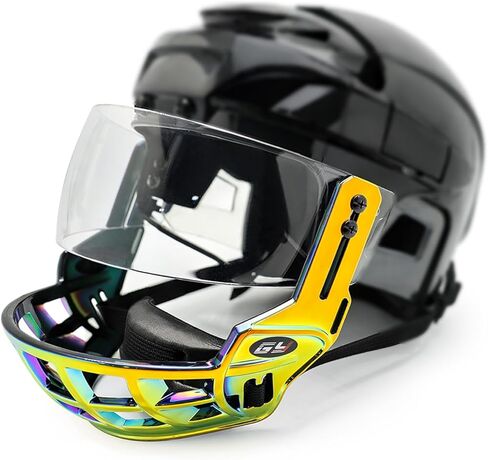 GY Hockey Lower Face Shield Cage + Hockey Visor Clear in Kuwait