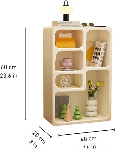 Modern White Nightstand with Open Shelf, Stylish Bedside Table for Bedroom & Living Room, Compact Storage End Table, Versatile Night Stand Cabinet in Saudi Arabia