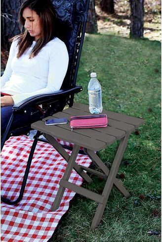 Portable Folding Table, Charcoal Color, Compact Design in Saudi Arabia