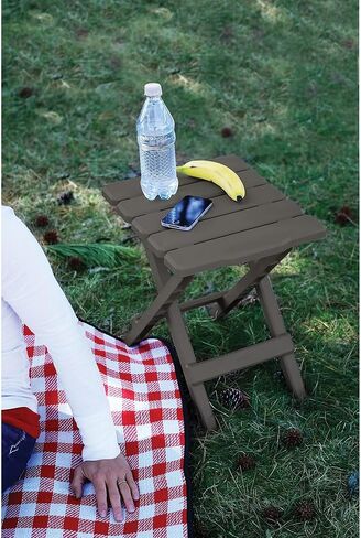 Portable Folding Table, Charcoal Color, Compact Design in Saudi Arabia