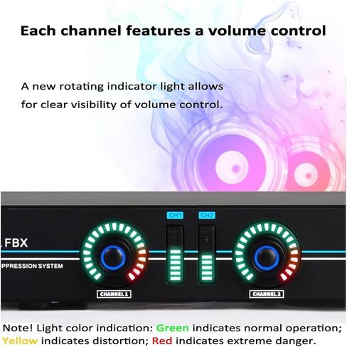 Professional Feedback Suppressor, Microphone Anti-Howling Feedback Frequency Shifter, Anti-Howling Audio Processor, 2-in 2-Out, for Live Performances, Stage, Conference in Kuwait