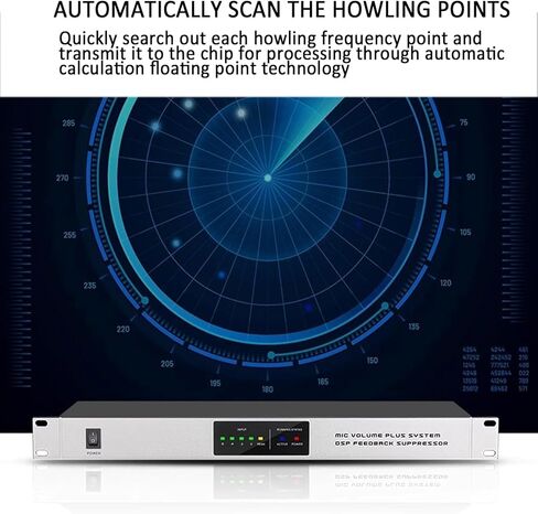 Feedback Frequency Shifter, Professional Feedback Suppressor, Anti-Howling Digital Audio Processor, with 9 Level Inhibition Intensity, for Performance Stage, Ktv Microphone in Kuwait