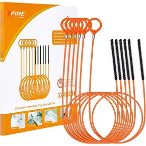 32 Inch Anti-break Metal Drain Snake, Hair Clog Remover, Drain Cleaner Tool with Nylon Coating Sink Snake, Drain Clog Remover for Shower, Bathroom Sink Tub (6 Pack) in Kuwait