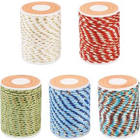 Cheriswelry 25.8 ياردة 1.5 ملم خيوط مضفر macrame polycotton الحبل الصيني الحبل الصيني لخزان سوار قلادة الخياطة وضع الحرف اليدوية (6 لفات) in Kuwait