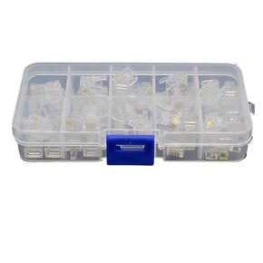 Fengpeng 50 قطعة RJ11 6P 6C مقبس ذكر للشبكة، 6 دبابيس، موصل هاتف in Kuwait