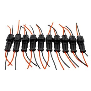 fengpeng 10pcs/lot 2 Pin Way Waterproof Electrical Connector Adapter Plug W/Wire AWG for Car Vehicle Motorcycles in Kuwait