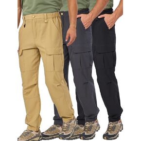 3 قطع من السراويل الرجالية خفيفة الوزن للمشي لمسافات طويلة سريعة الجفاف ومطاطة للاستخدام الخارجي للسفر والتخييم والصيد في الهواء الطلق in Kuwait