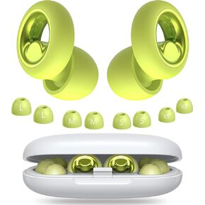 Ear Plugs for Sleeping, 45dB Silicone Ear Plugs for Noise Reduction, Reusable Sleeping Noise Cancelling Earplugs for Snoring, Concert & Shooting Ear Protection with 8 Eartips(Dark Black) in Kuwait