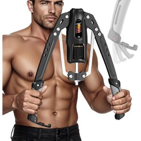 مدرب ذراع تويستر، جهاز تمرين ذراع هيدروليكي قابل للتعديل مع غطاء حماية مقاوم لوزن 22-440 رطلاً لتمرين الصدر والكتف للرجال، مدرب ذراع الجزء العلوي من الجسم للصالة الرياضية المنزلية in Kuwait