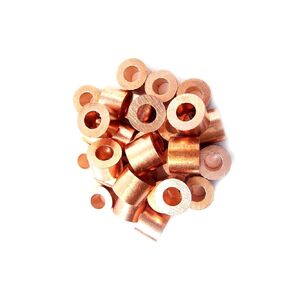 Copper Swage Stop for 1/4" Wire Rope Cable - Copper Cable Stop Sleeve for 1/4 Inch Wire Rope Swage Clip Copper Cable Crimp Sleeves Cable Stops 1/4" Copper Swage Sleeves (25) in Kuwait