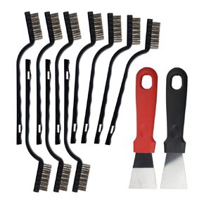Mini Wire Brush, 10 Pcs Stainless Steel Brush Set, Scratch Brush for Cleaning Weld Slag, Dirt, Rust, and Stickers, Brushes for Cleaning in Small Areas. in Saudi Arabia