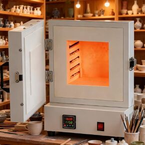 High-Temperature Lab Electric Muffle Furnace 1150℃, Enclosed CEIC Fibre Furnace with Integrated Programmable Control, Compact Size 160×160×138MM for Precise Heating in Kuwait