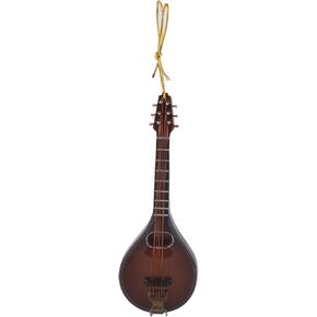 Wooden String Miniature Mandolin Hanging Ornament Mini Musical Instrument Replica 12cm Handmade Gift Home Decoration in Kuwait