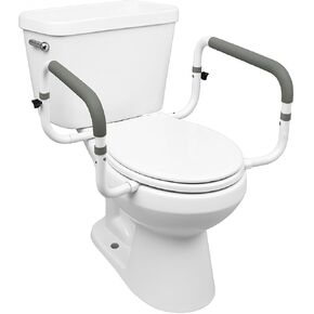 Carex Toilet Safety Frame - Toilet Safety Rails With Adjustable Width - Toilet Rails For Elderly, Handicap, Home Health Care Equipment After Surgery, Supports 300lbs in Kuwait