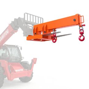 Jib Crane 5511 رطل رافعة شوكية رافعة شوكية مثبتة على الرافعة مع فتحات قابلة للتعديل هيكل فولاذي عالي التحمل 2 خطاف دوار 3 تعديل زاوية من 28 بوصة إلى 79.92 بوصة in Kuwait