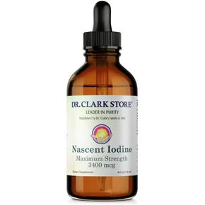 Dr. Clark Store White Iodine (Nascent Iodine) – 4 Fl Oz, Supports Thyroid Health & Immune System in Saudi Arabia