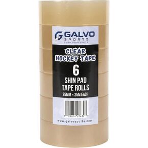 Clear Hockey Tape 6 Pack, 25mm x 25m, Strong Adhesive Hockey Sock Tape for Shin Guards, No Residue, Durable Grip Tape in Kuwait