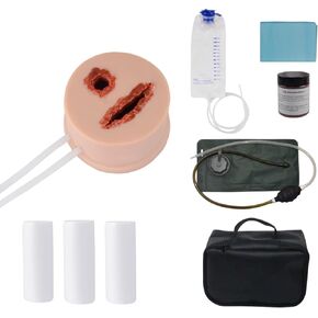 مدرب تعبئة الجروح 2 في 1 مع حقيبة ضخ، جهاز محاكاة واقعي للتحكم في النزيف من السيليكون لوقف النزيف، مدرب مهام التحكم في النزيف لـ TCCC وممارسة المسعفين in Kuwait