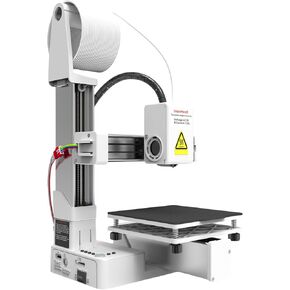 Mini 3D Printer for Beginners, Fully Assembled 3D Printing Machine with High Precision 0.05mm Layer Resolution, Supports 1.75mm PLA & TPU, Compact 4x4x4in Build Area for Home (White) in Kuwait