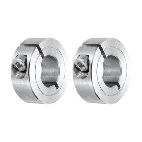 MECCANIXITY 2Pcs Shaft Collar 14mm Bore Single Split 304 Stainless Steel Clamping Shaft Collars for Industrial Automation Conveyor Belt Systems in Kuwait