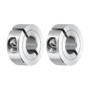 MECCANIXITY 2Pcs Shaft Collar 10mm Bore Single Split 304 Stainless Steel Clamping Shaft Collars for Industrial Automation Conveyor Belt Systems in Kuwait