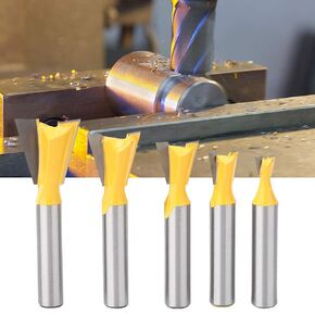 Woodworking Dovetail Bit Set Premium End Milling Cutter Bits for Wood Synthetic Processing with Stable Performance Cabinets Door Frames Picture Ceiling Lines in Kuwait