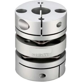 Flexible Coupler Shaft Aluminum Double Disc Coupling D26mm L30mm(D19 L24.5,6-8) in Kuwait